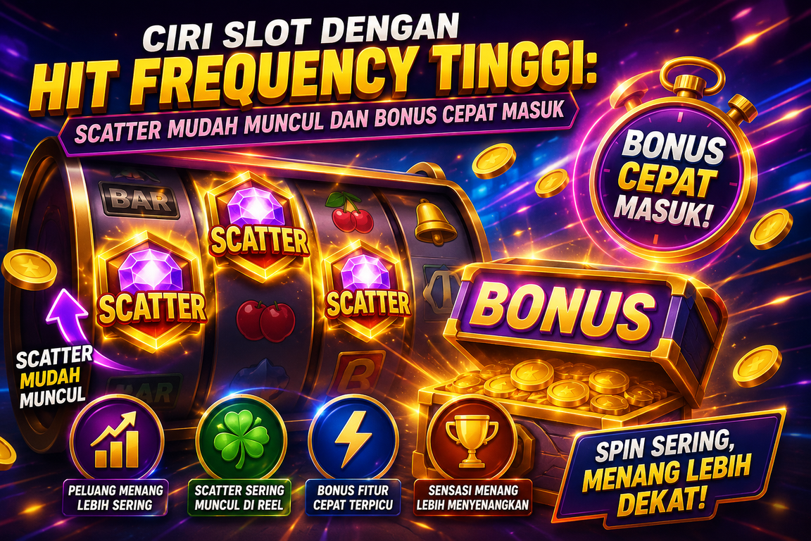 Ciri Slot dengan Hit Frequency Tinggi: Scatter Mudah Muncul dan Bonus Cepat Masuk